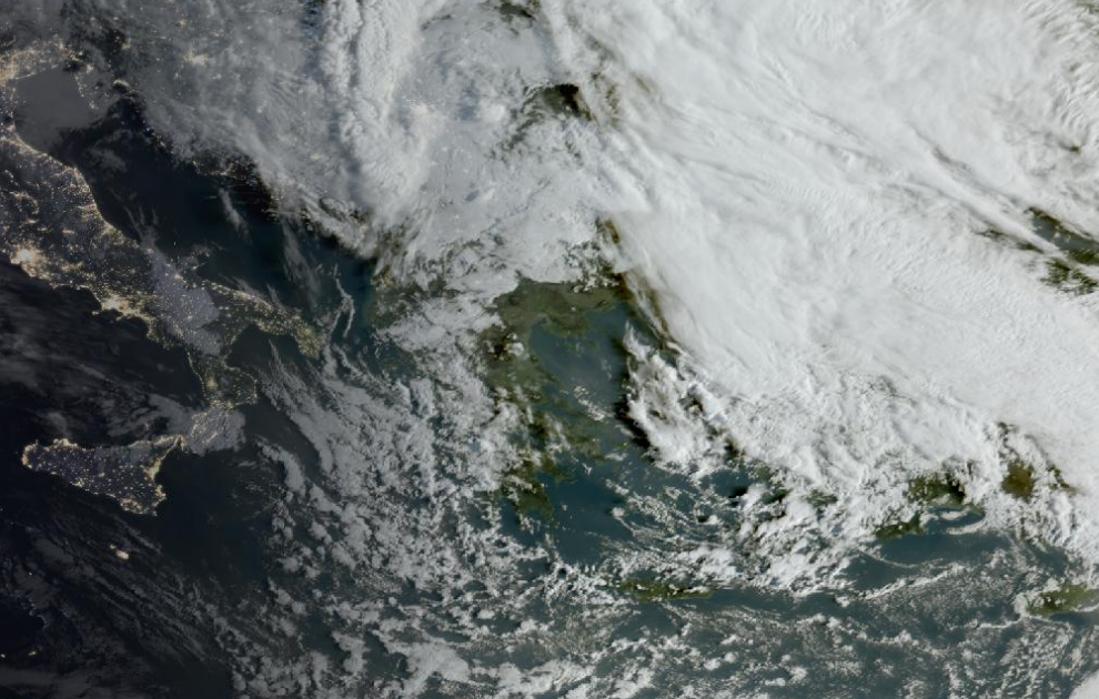 Τελευταία δορυφορική εικόνα νεφοκάλυψης