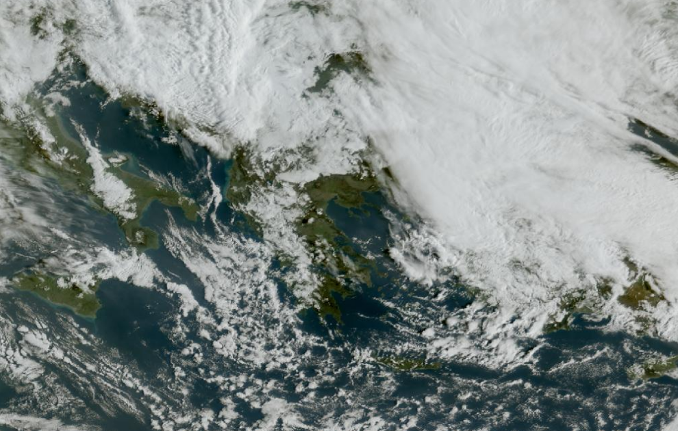 Τελευταία δορυφορική εικόνα νεφοκάλυψης