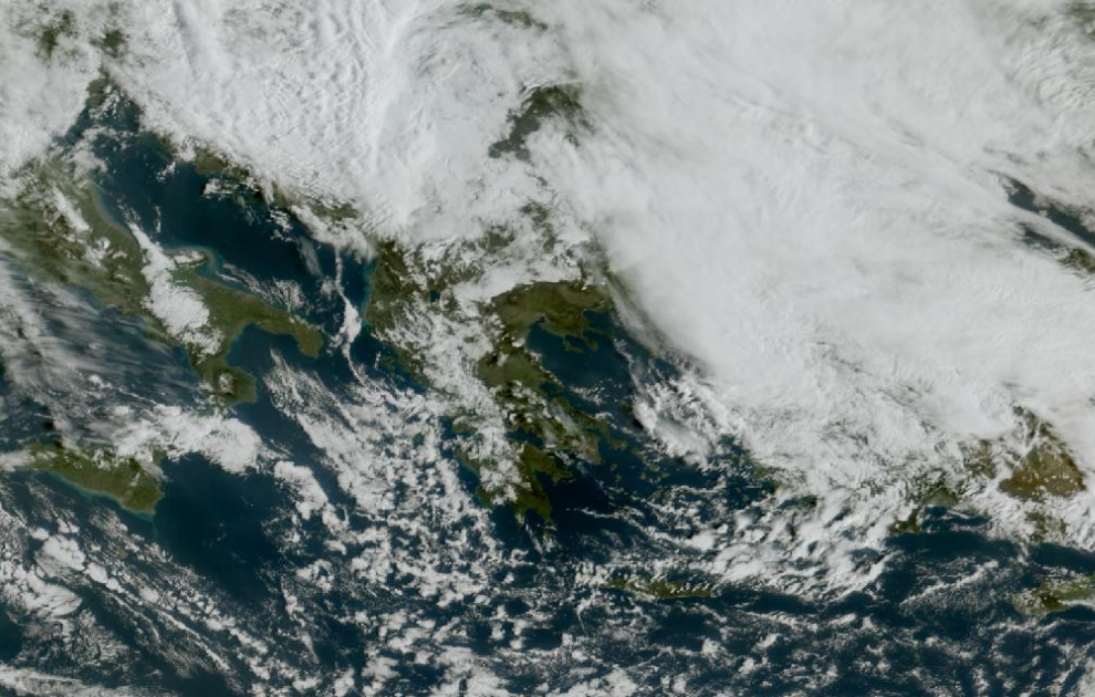 Τελευταία δορυφορική εικόνα νεφοκάλυψης