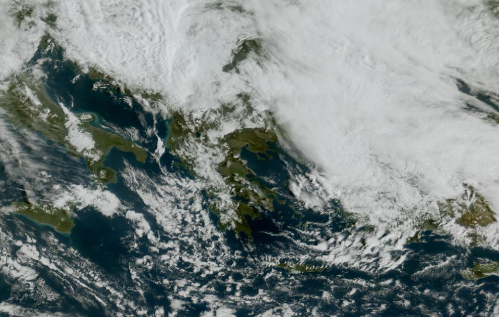 Τελευταία δορυφορική εικόνα νεφοκάλυψης