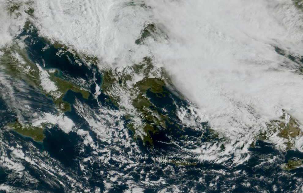 Τελευταία δορυφορική εικόνα νεφοκάλυψης