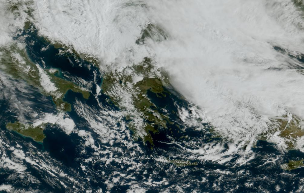 Τελευταία δορυφορική εικόνα νεφοκάλυψης