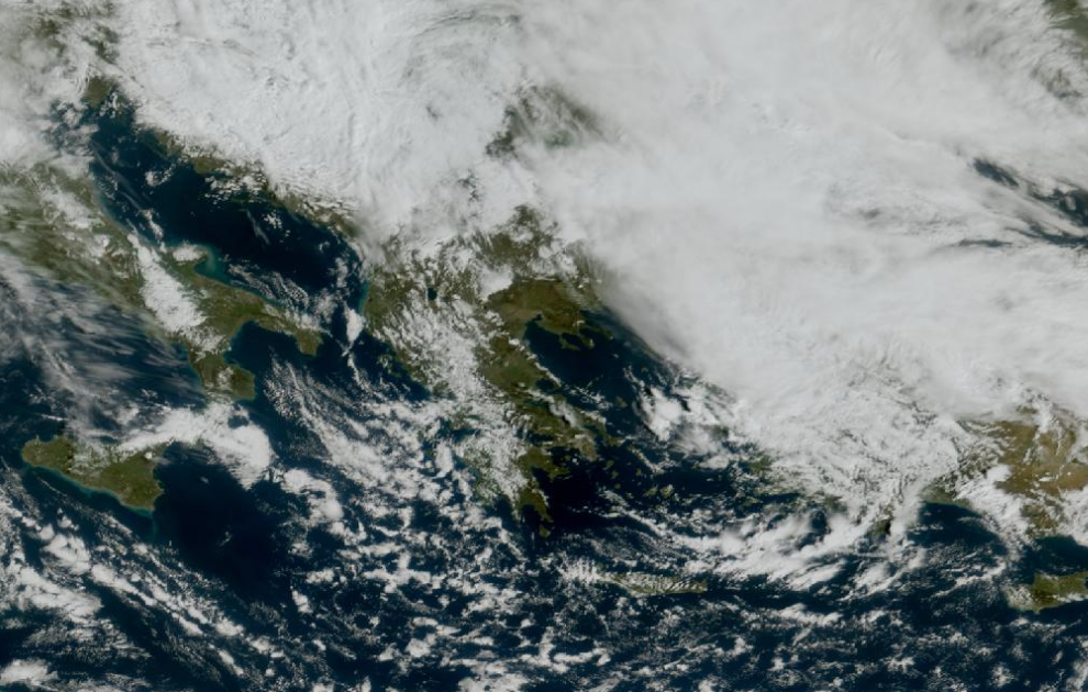 Τελευταία δορυφορική εικόνα νεφοκάλυψης