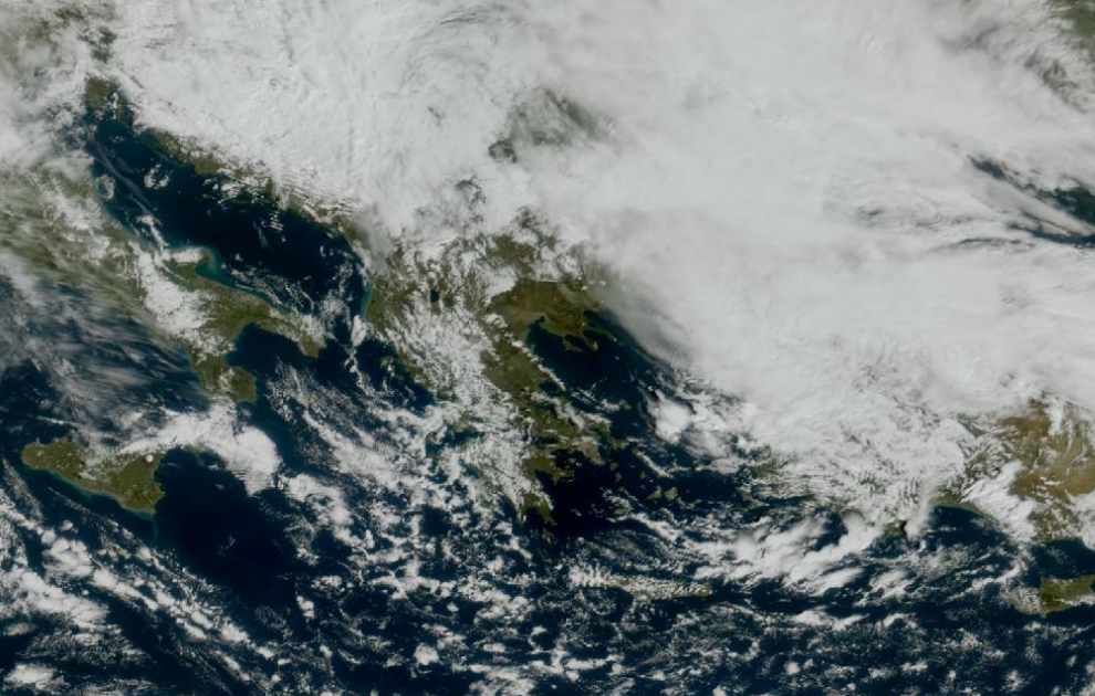 Τελευταία δορυφορική εικόνα νεφοκάλυψης