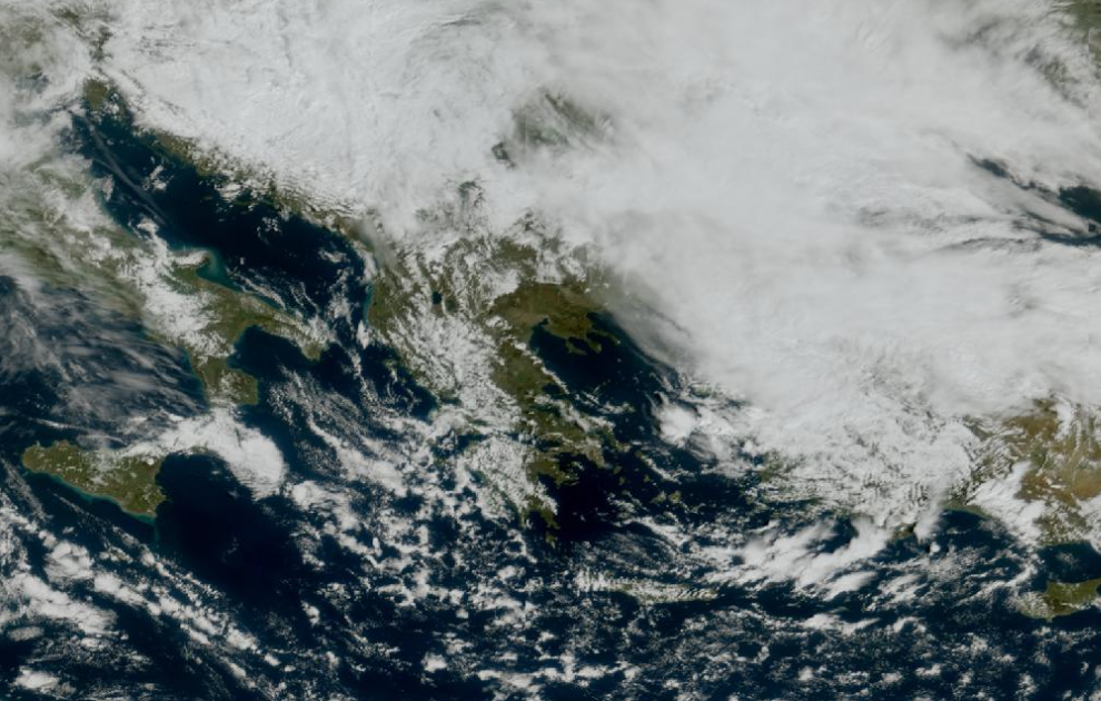 Τελευταία δορυφορική εικόνα νεφοκάλυψης