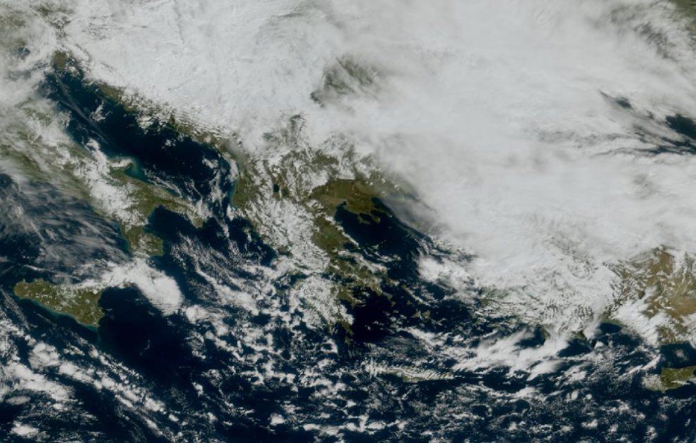 Τελευταία δορυφορική εικόνα νεφοκάλυψης