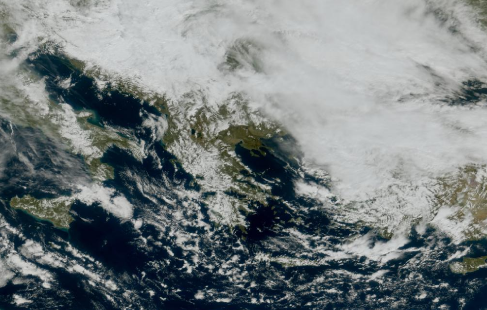 Τελευταία δορυφορική εικόνα νεφοκάλυψης