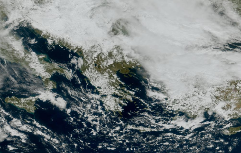 Τελευταία δορυφορική εικόνα νεφοκάλυψης