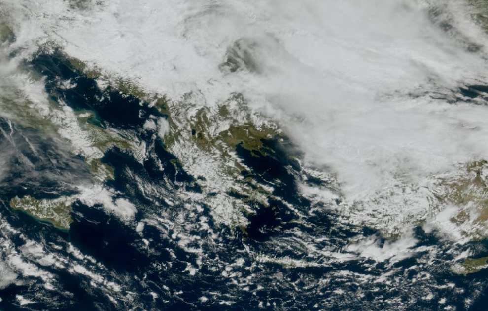 Τελευταία δορυφορική εικόνα νεφοκάλυψης