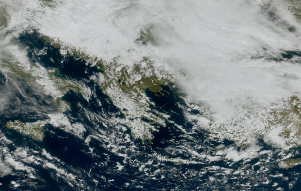 Τελευταία δορυφορική εικόνα νεφοκάλυψης