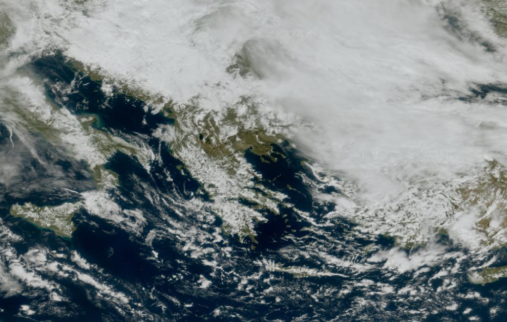 Τελευταία δορυφορική εικόνα νεφοκάλυψης