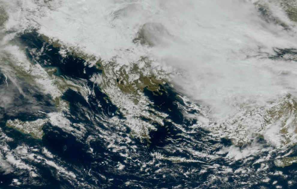 Τελευταία δορυφορική εικόνα νεφοκάλυψης