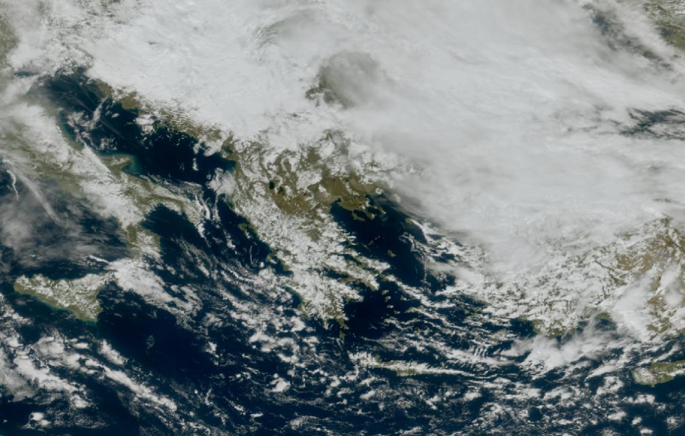 Τελευταία δορυφορική εικόνα νεφοκάλυψης