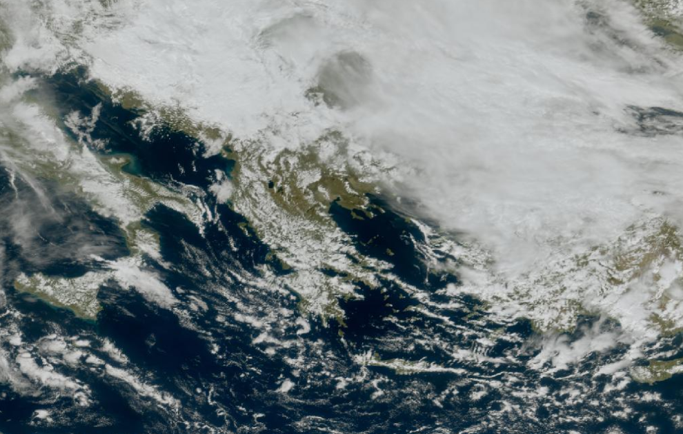 Τελευταία δορυφορική εικόνα νεφοκάλυψης