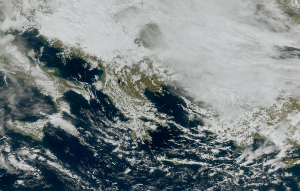 Τελευταία δορυφορική εικόνα νεφοκάλυψης