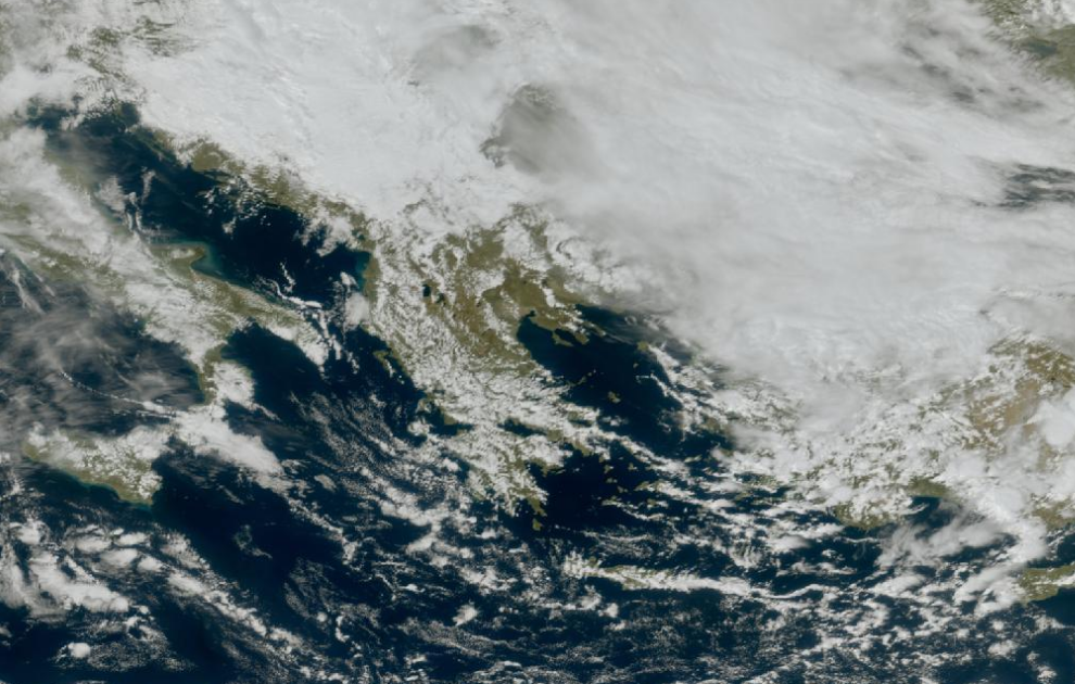 Τελευταία δορυφορική εικόνα νεφοκάλυψης