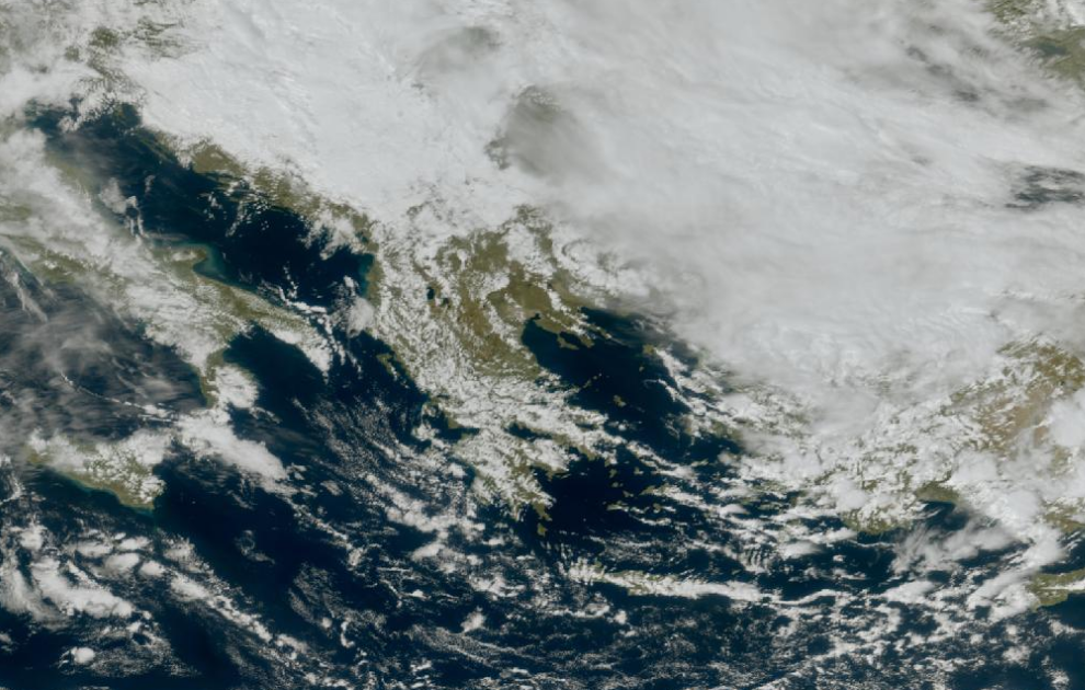 Τελευταία δορυφορική εικόνα νεφοκάλυψης