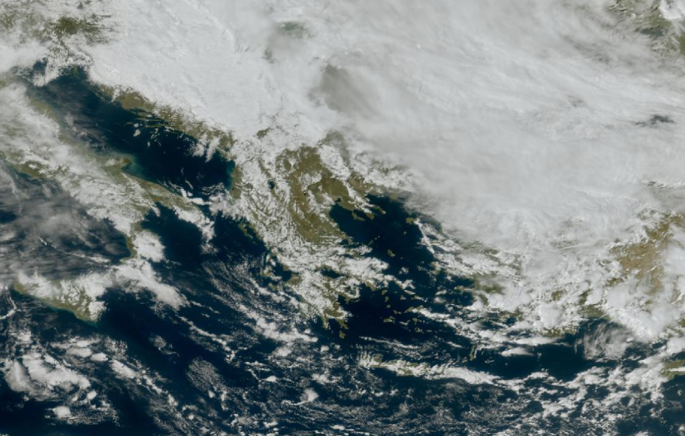 Τελευταία δορυφορική εικόνα νεφοκάλυψης