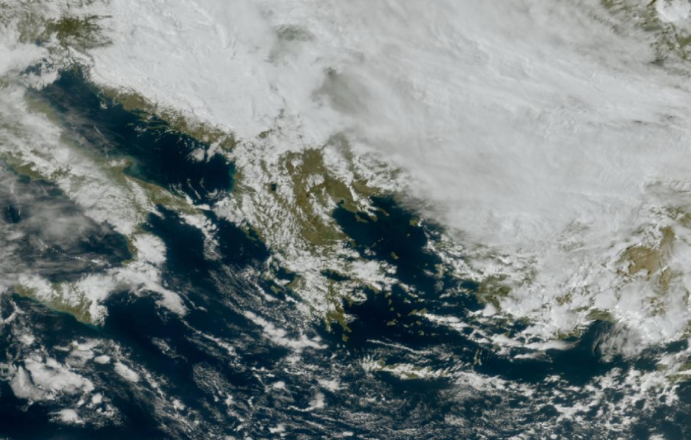 Τελευταία δορυφορική εικόνα νεφοκάλυψης