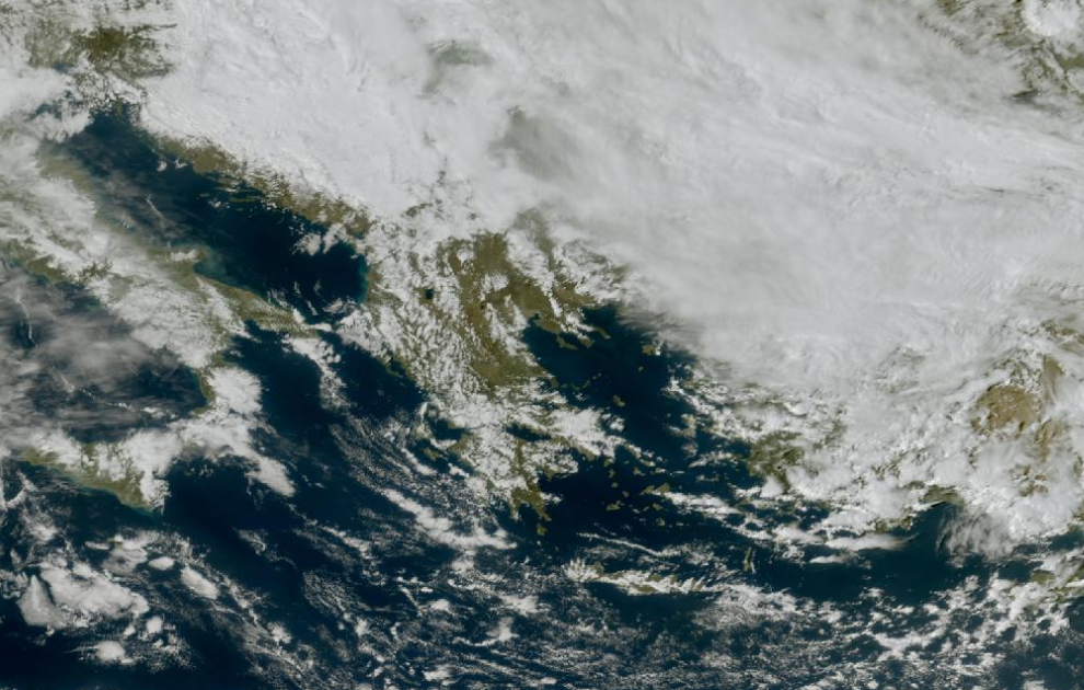 Τελευταία δορυφορική εικόνα νεφοκάλυψης