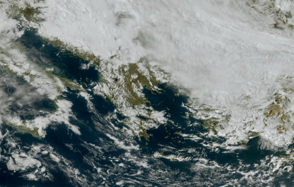 Τελευταία δορυφορική εικόνα νεφοκάλυψης