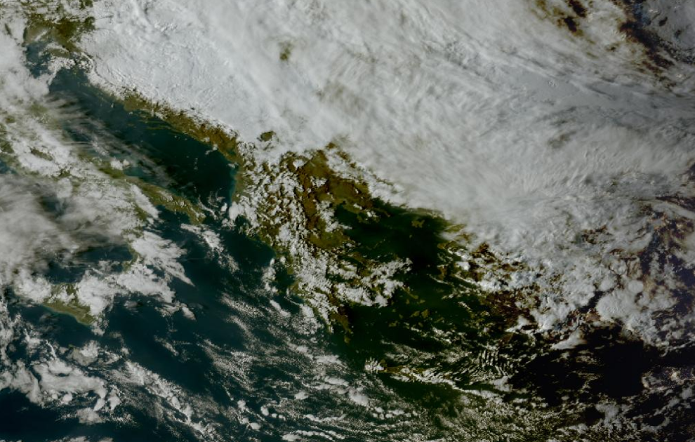 Τελευταία δορυφορική εικόνα νεφοκάλυψης