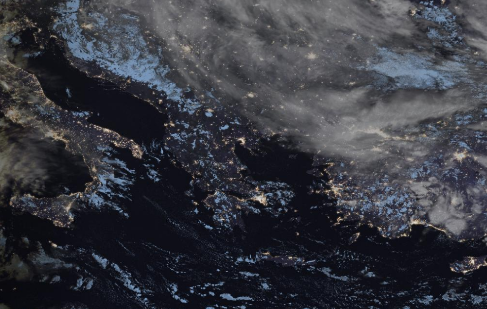 Τελευταία δορυφορική εικόνα νεφοκάλυψης