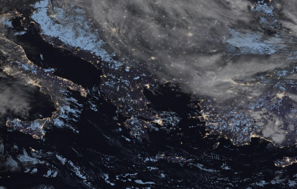 Τελευταία δορυφορική εικόνα νεφοκάλυψης