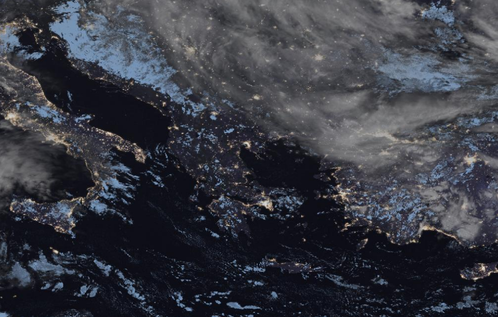 Τελευταία δορυφορική εικόνα νεφοκάλυψης