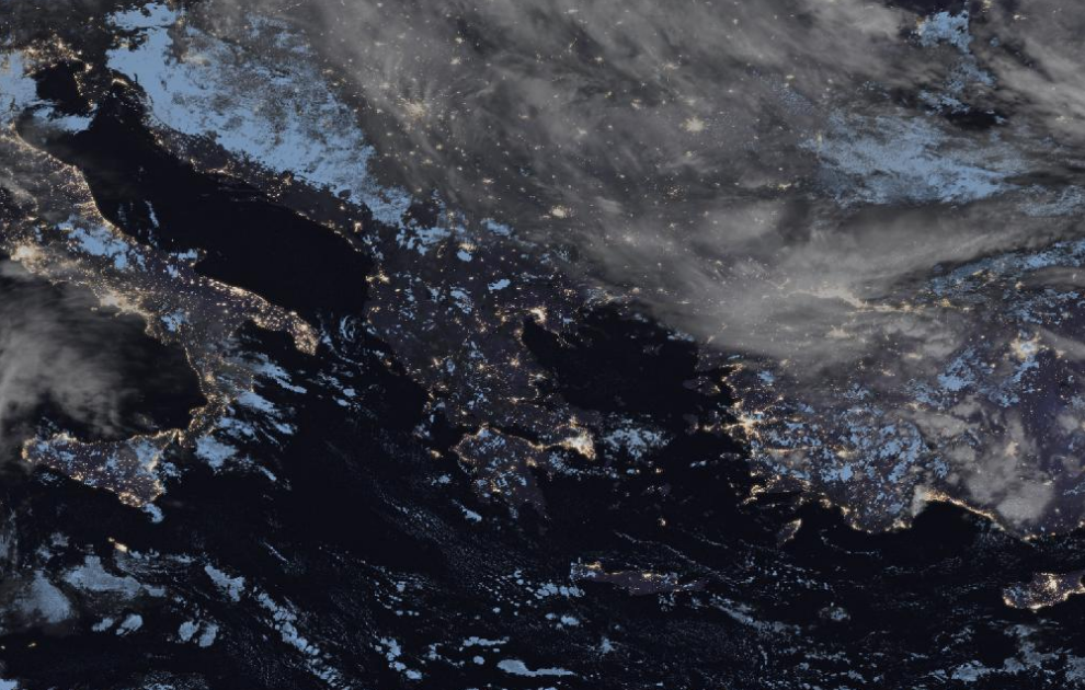 Τελευταία δορυφορική εικόνα νεφοκάλυψης