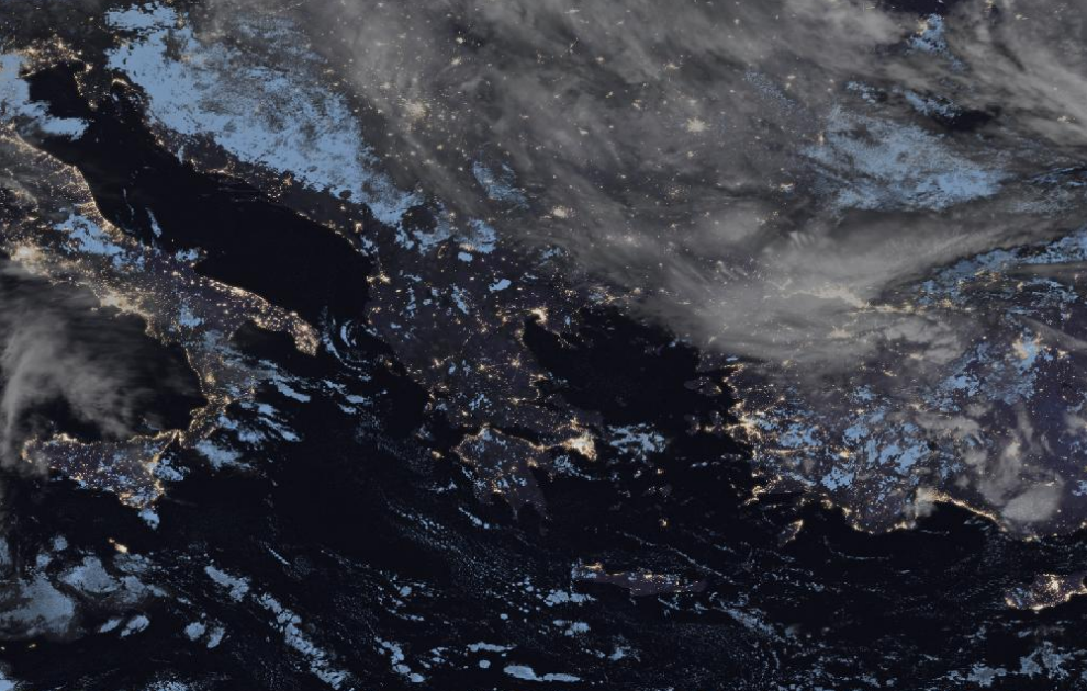 Τελευταία δορυφορική εικόνα νεφοκάλυψης