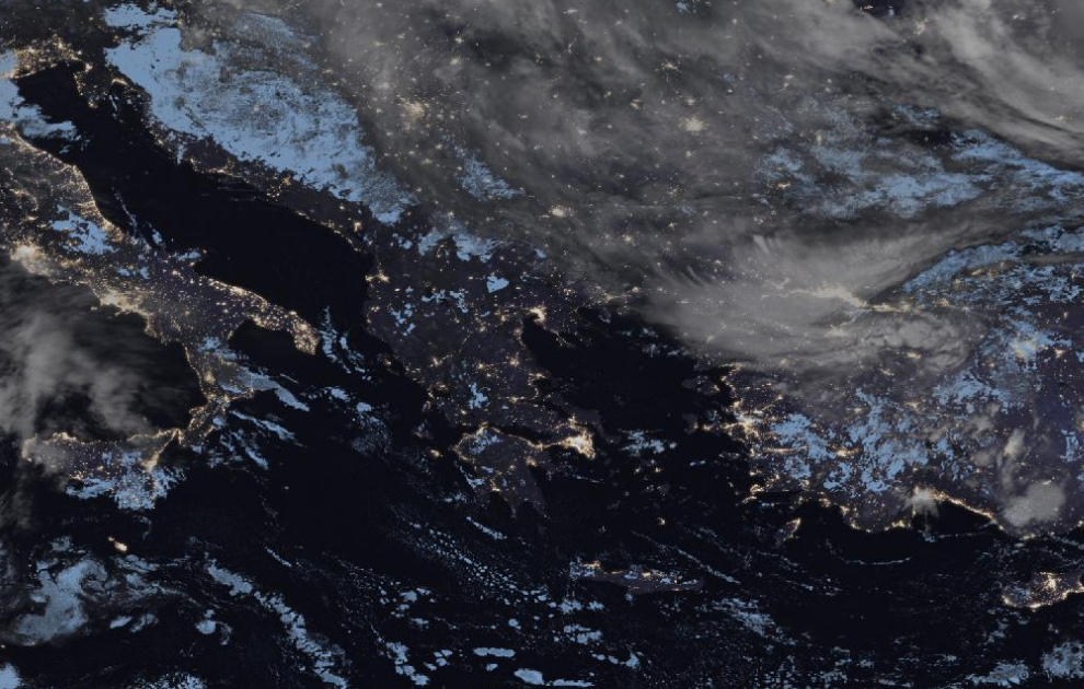 Τελευταία δορυφορική εικόνα νεφοκάλυψης