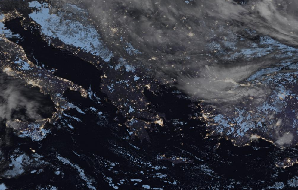 Τελευταία δορυφορική εικόνα νεφοκάλυψης