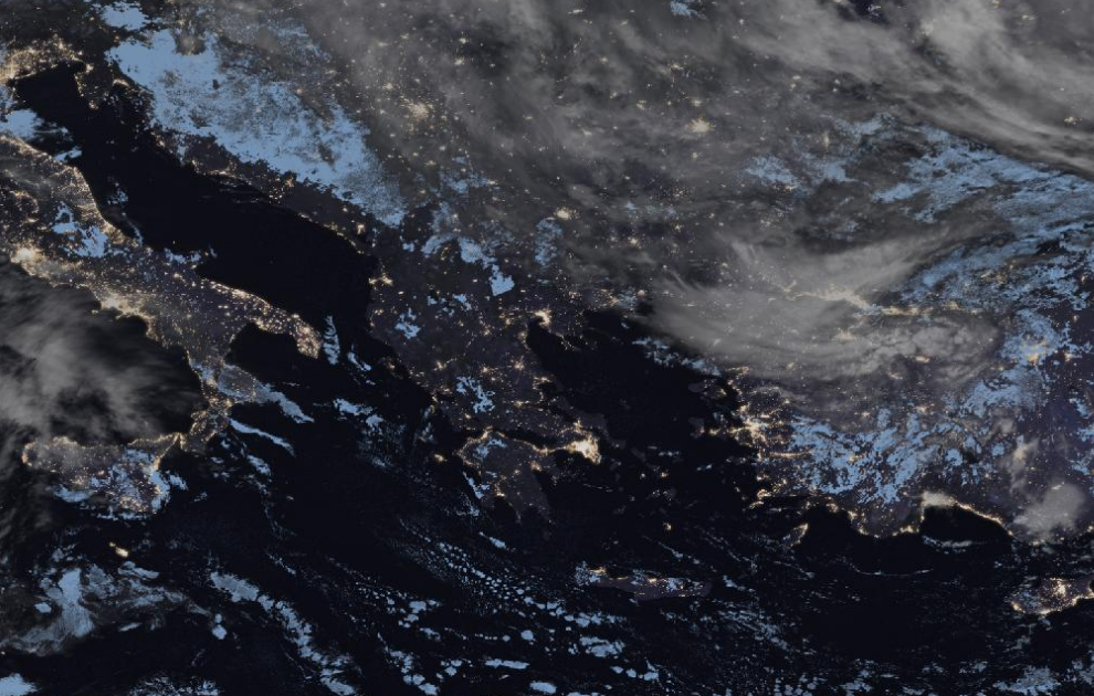 Τελευταία δορυφορική εικόνα νεφοκάλυψης