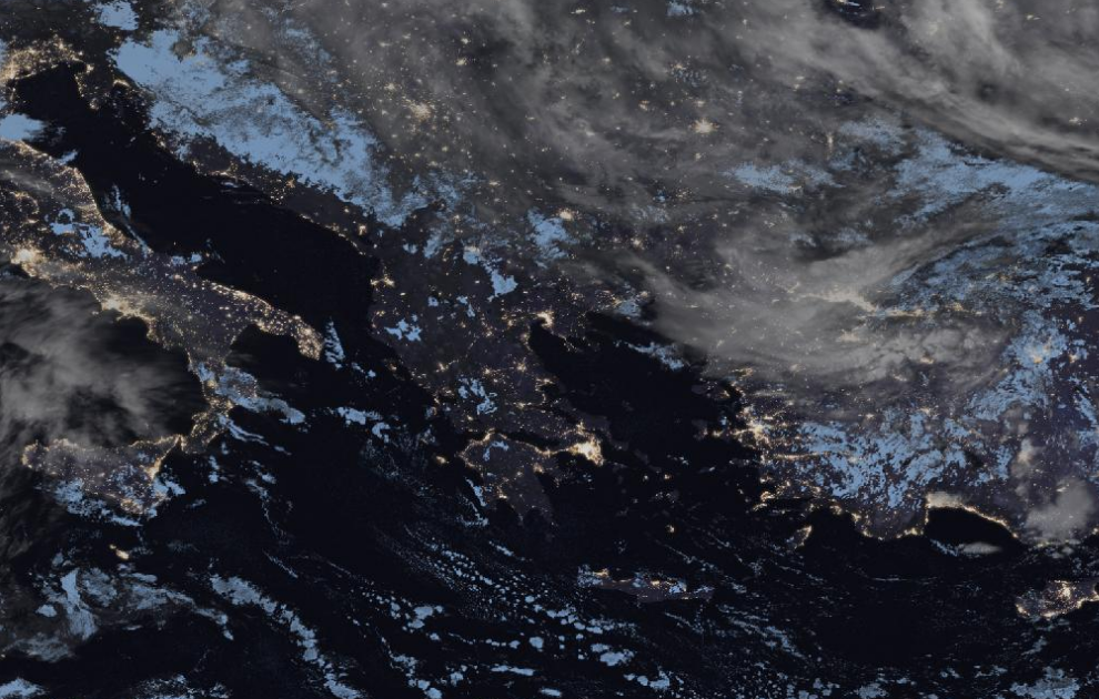 Τελευταία δορυφορική εικόνα νεφοκάλυψης