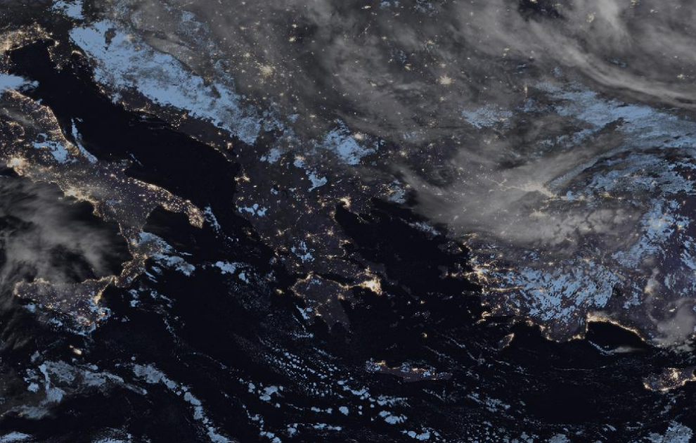 Τελευταία δορυφορική εικόνα νεφοκάλυψης