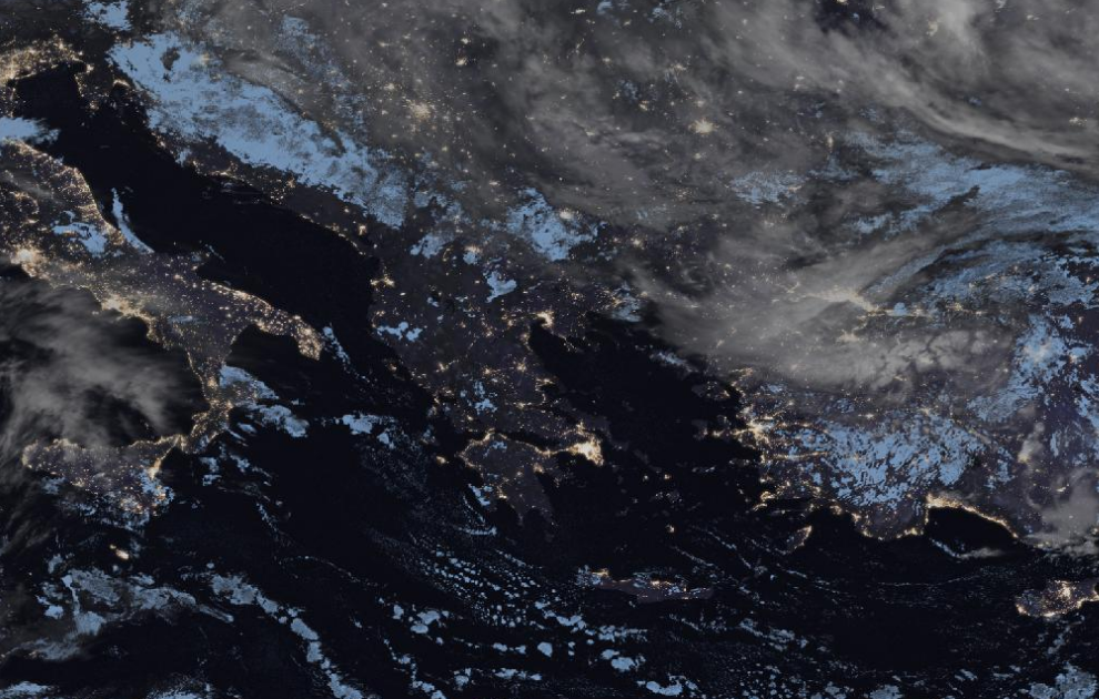 Τελευταία δορυφορική εικόνα νεφοκάλυψης