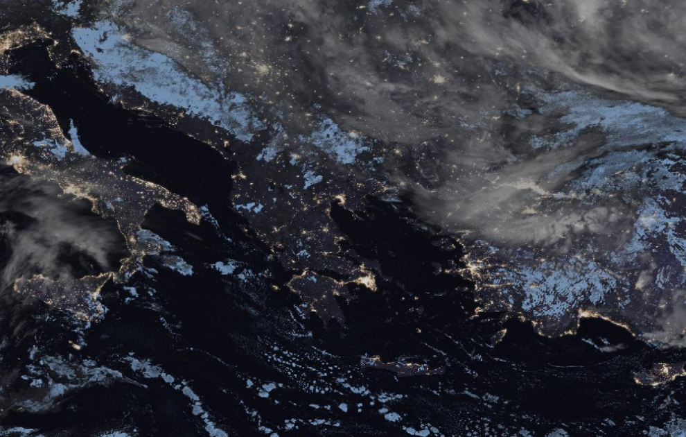 Τελευταία δορυφορική εικόνα νεφοκάλυψης