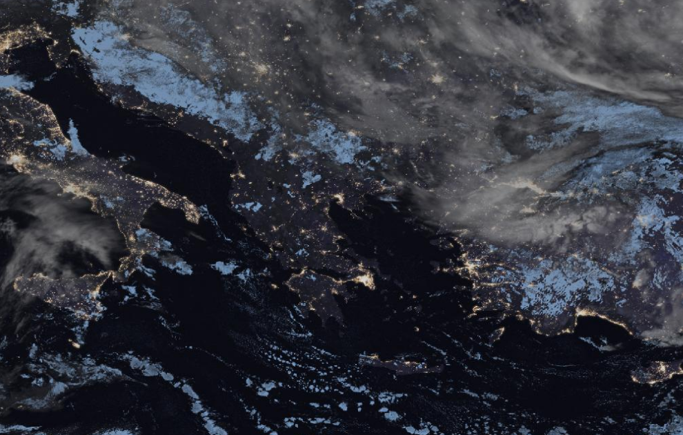 Τελευταία δορυφορική εικόνα νεφοκάλυψης