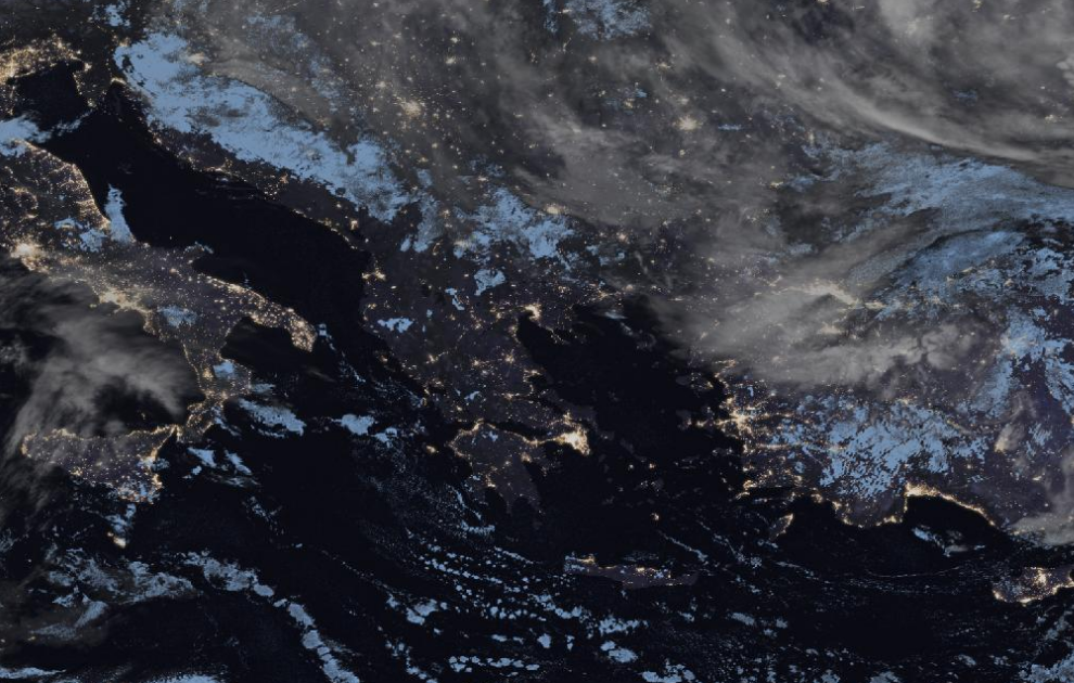 Τελευταία δορυφορική εικόνα νεφοκάλυψης