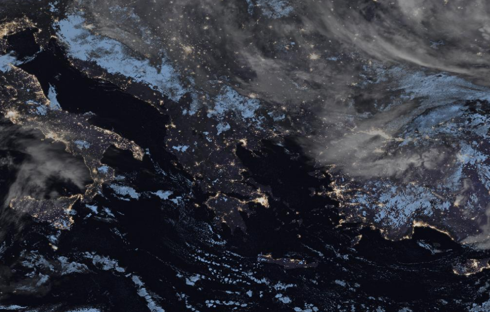 Τελευταία δορυφορική εικόνα νεφοκάλυψης