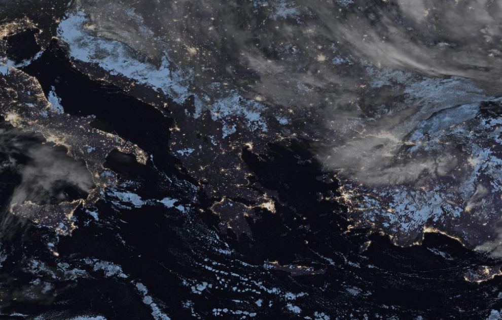 Τελευταία δορυφορική εικόνα νεφοκάλυψης