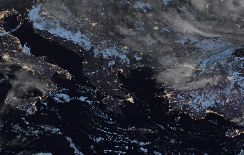 Τελευταία δορυφορική εικόνα νεφοκάλυψης