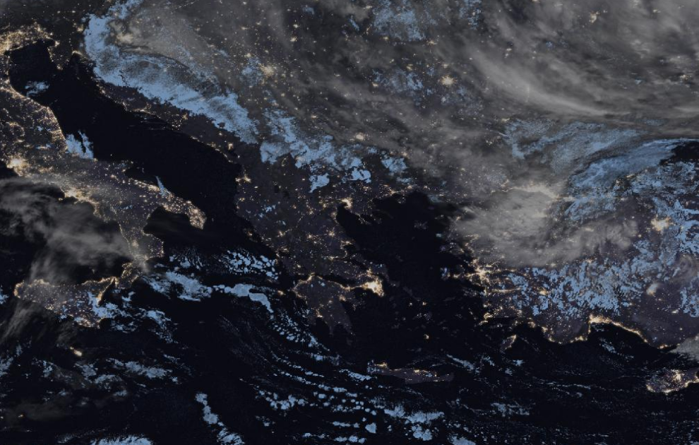 Τελευταία δορυφορική εικόνα νεφοκάλυψης