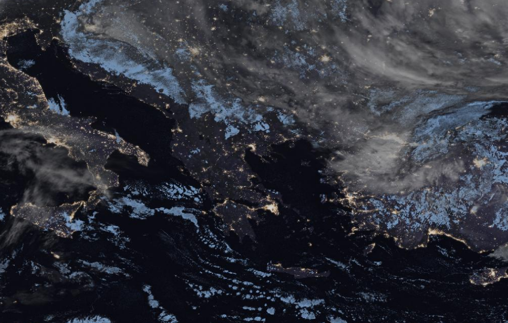 Τελευταία δορυφορική εικόνα νεφοκάλυψης