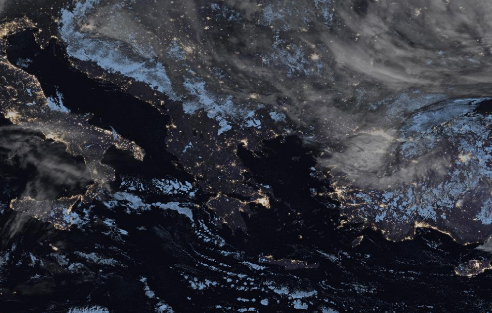 Τελευταία δορυφορική εικόνα νεφοκάλυψης