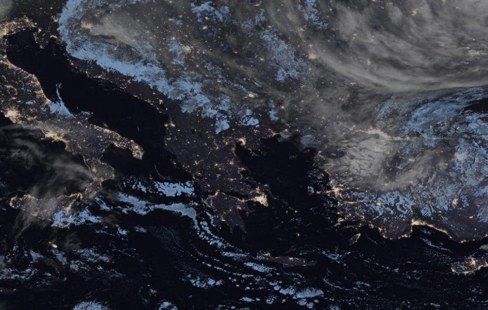 Τελευταία δορυφορική εικόνα νεφοκάλυψης