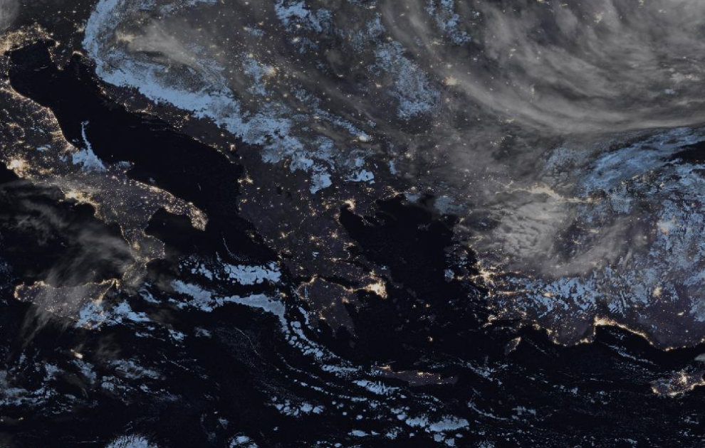 Τελευταία δορυφορική εικόνα νεφοκάλυψης