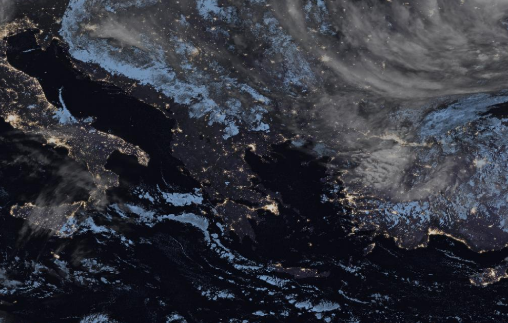 Τελευταία δορυφορική εικόνα νεφοκάλυψης