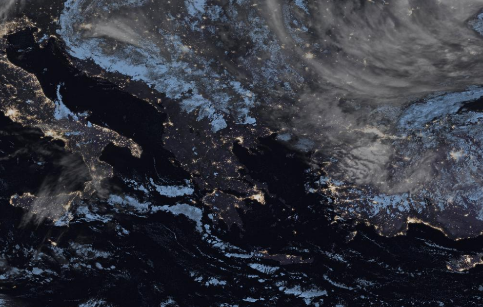 Τελευταία δορυφορική εικόνα νεφοκάλυψης